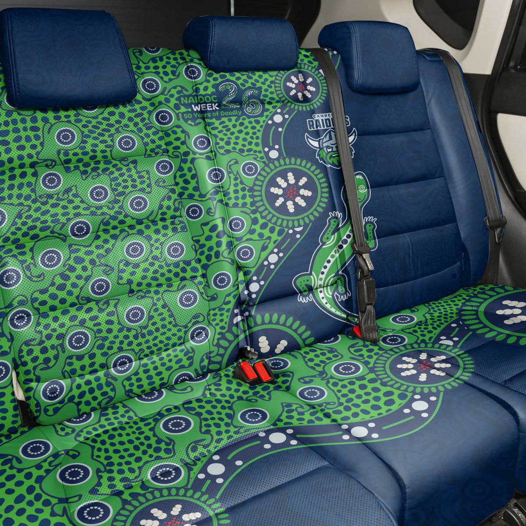 Canberra Raiders NAIDOC Week 2026 Back Car Seat Cover Aboriginal Lizard Dot Painting - 50 Years of Deadly