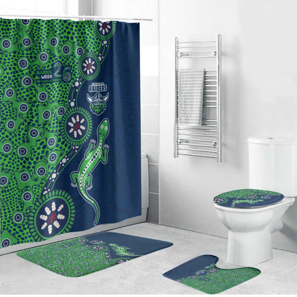 Canberra Raiders NAIDOC Week 2026 Bathroom Set Aboriginal Lizard Dot Painting - 50 Years of Deadly