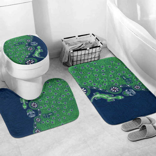 Canberra Raiders NAIDOC Week 2026 Bathroom Set Aboriginal Lizard Dot Painting - 50 Years of Deadly