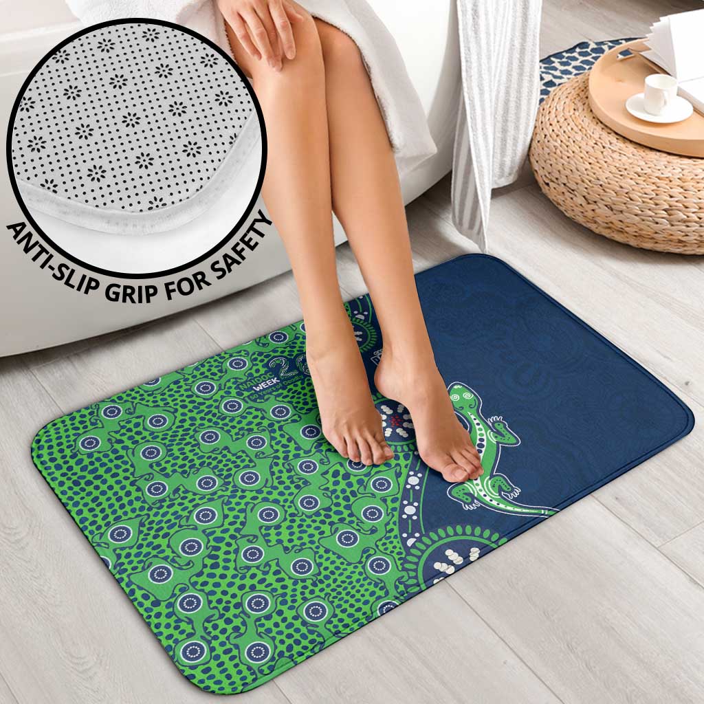 Canberra Raiders NAIDOC Week 2026 Bathroom Set Aboriginal Lizard Dot Painting - 50 Years of Deadly