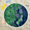 Canberra Raiders NAIDOC Week 2026 Beach Blanket Aboriginal Lizard Dot Painting - 50 Years of Deadly