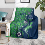Canberra Raiders NAIDOC Week 2026 Blanket Aboriginal Lizard Dot Painting - 50 Years of Deadly