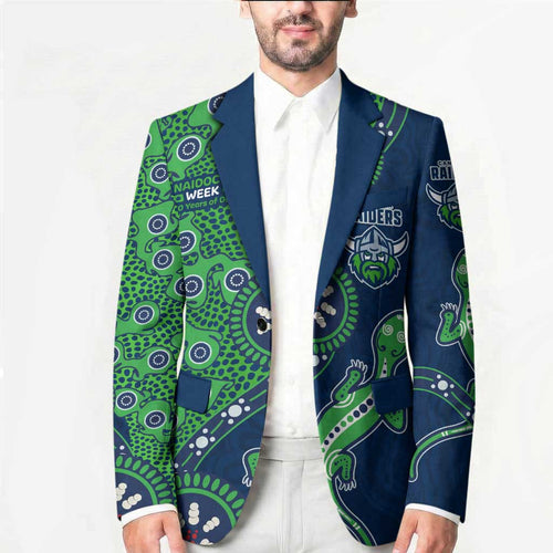 Canberra Raiders NAIDOC Week 2026 Blazer Aboriginal Lizard Dot Painting - 50 Years of Deadly