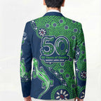 Canberra Raiders NAIDOC Week 2026 Blazer Aboriginal Lizard Dot Painting - 50 Years of Deadly