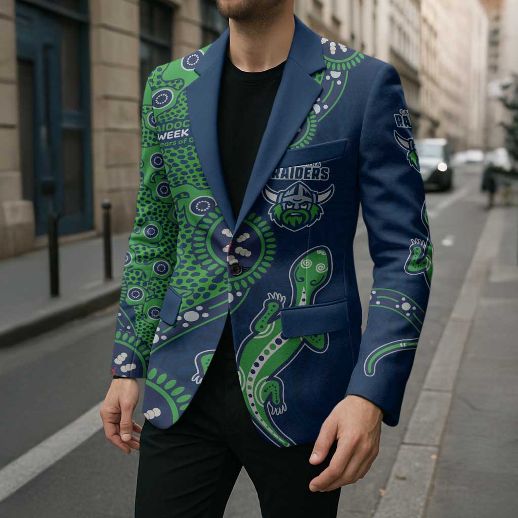 Canberra Raiders NAIDOC Week 2026 Blazer Aboriginal Lizard Dot Painting - 50 Years of Deadly