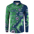 Canberra Raiders NAIDOC Week 2026 Button Sweatshirt Aboriginal Lizard Dot Painting - 50 Years of Deadly