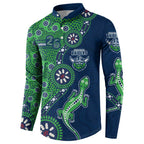 Canberra Raiders NAIDOC Week 2026 Button Sweatshirt Aboriginal Lizard Dot Painting - 50 Years of Deadly