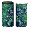 Canberra Raiders NAIDOC Week 2026 4 in 1 Can Cooler Tumbler Aboriginal Lizard Dot Painting - 50 Years of Deadly