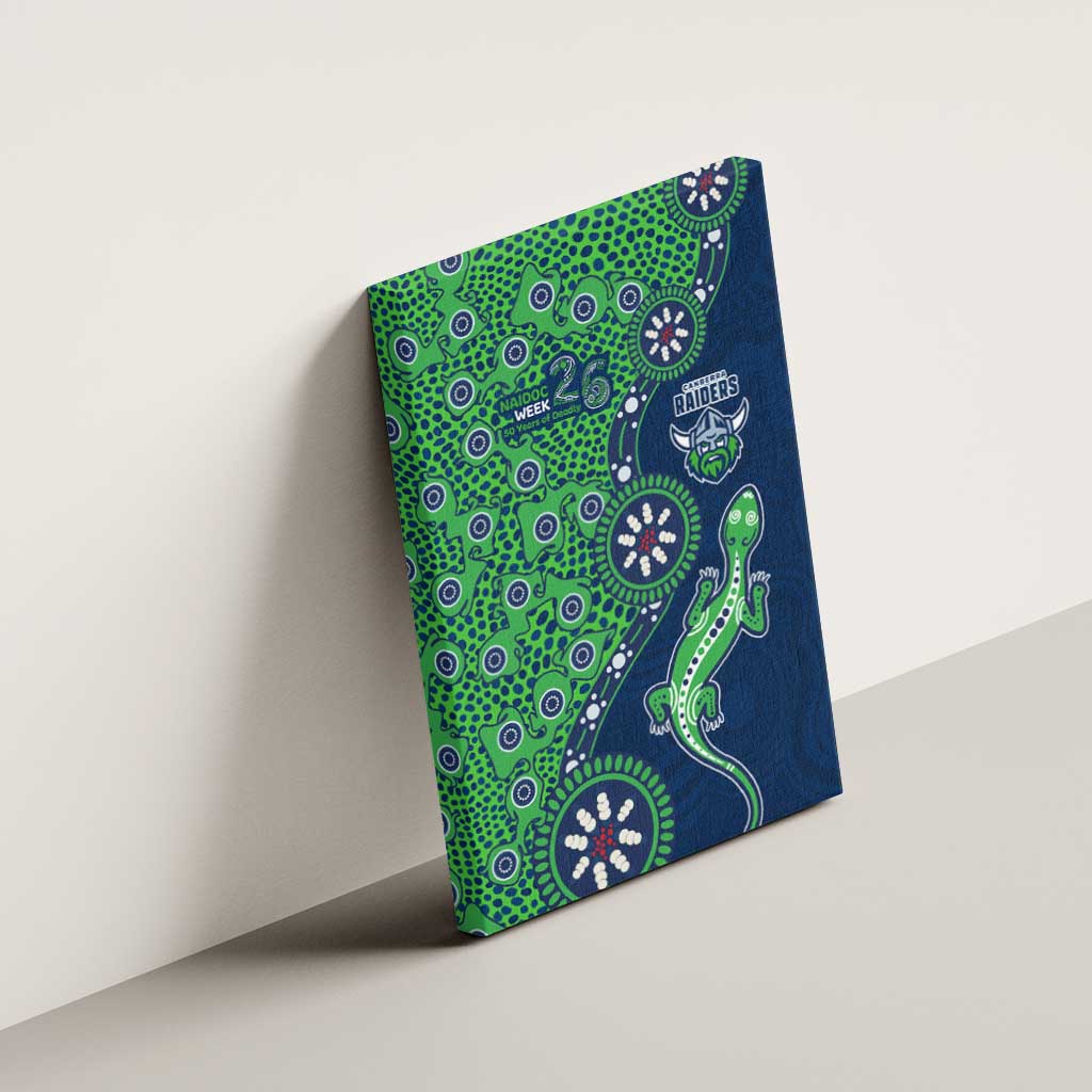 Canberra Raiders NAIDOC Week 2026 Canvas Wall Art Aboriginal Lizard Dot Painting - 50 Years of Deadly