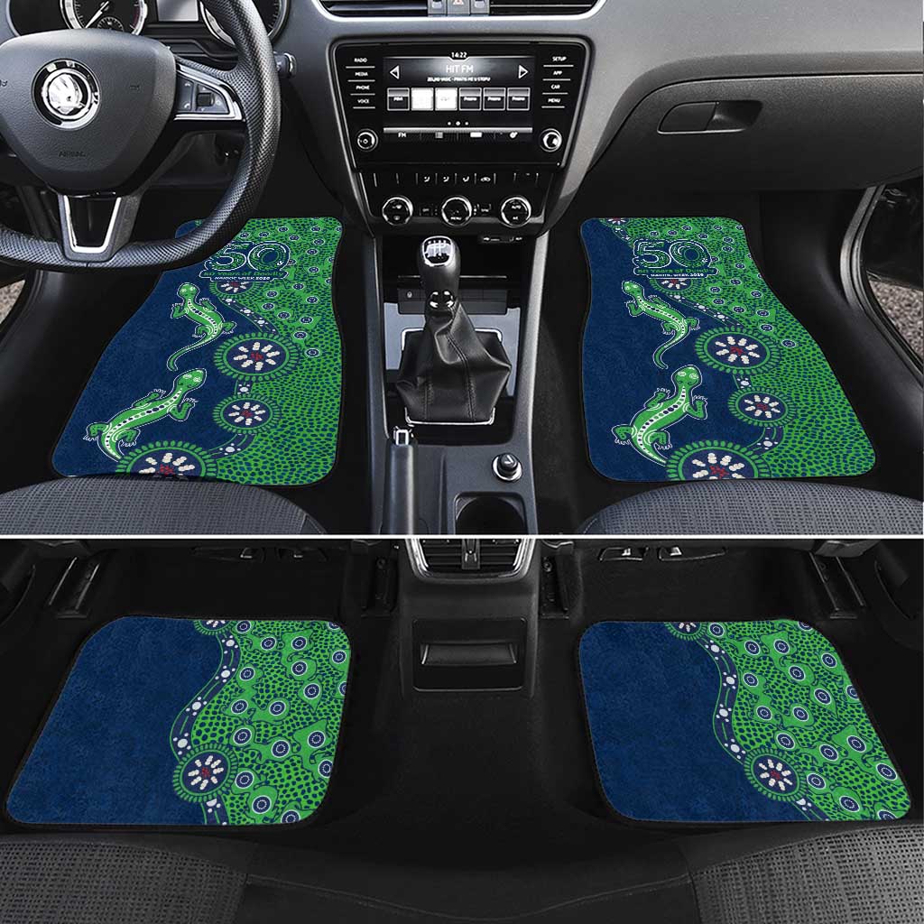 Canberra Raiders NAIDOC Week 2026 Car Mats Aboriginal Lizard Dot Painting - 50 Years of Deadly