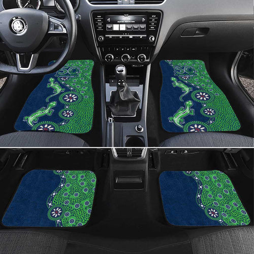 Canberra Raiders NAIDOC Week 2026 Car Mats Aboriginal Lizard Dot Painting - 50 Years of Deadly