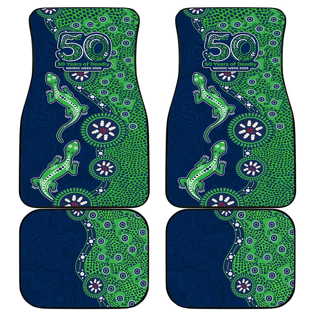 Canberra Raiders NAIDOC Week 2026 Car Mats Aboriginal Lizard Dot Painting - 50 Years of Deadly