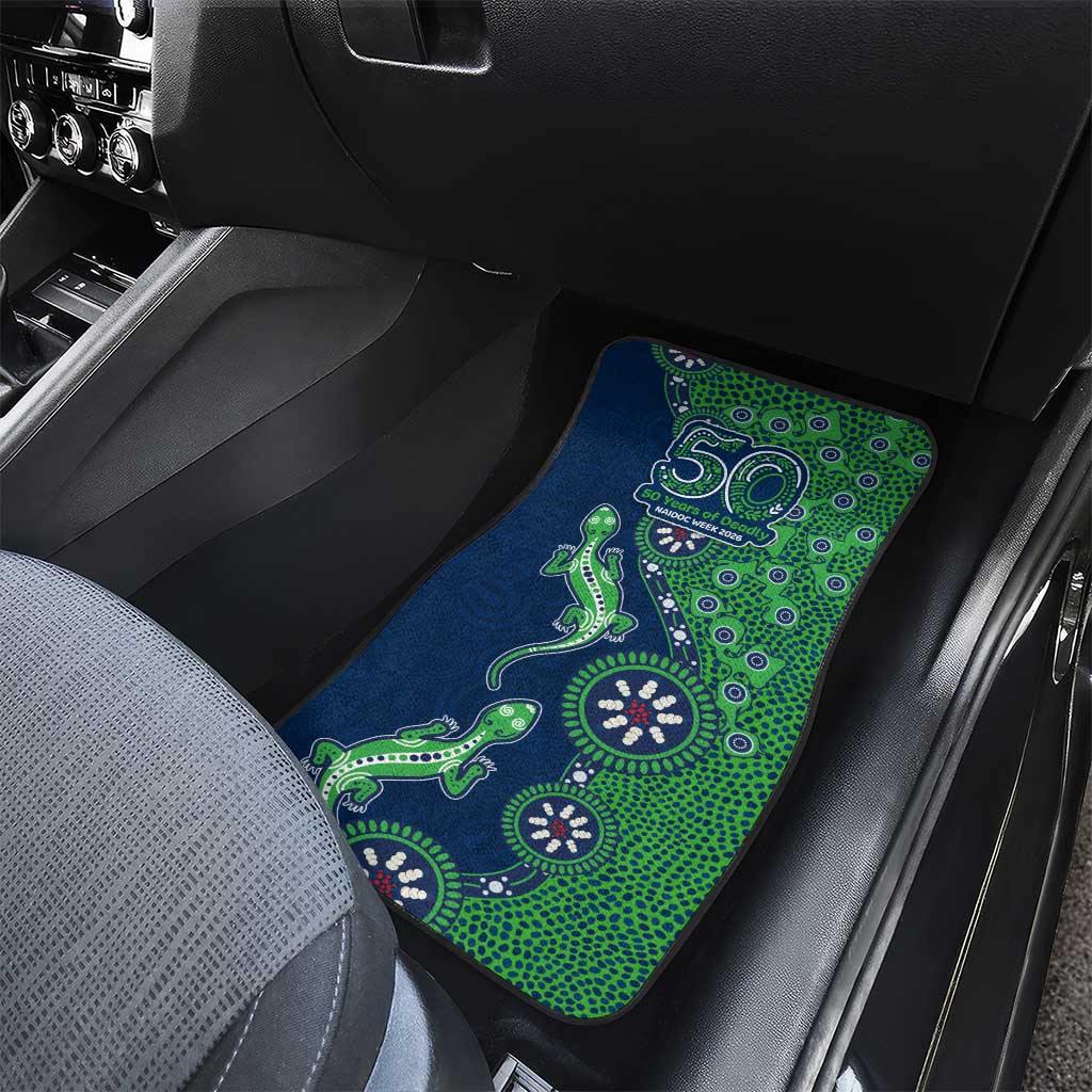 Canberra Raiders NAIDOC Week 2026 Car Mats Aboriginal Lizard Dot Painting - 50 Years of Deadly