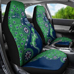 Canberra Raiders NAIDOC Week 2026 Car Seat Cover Aboriginal Lizard Dot Painting - 50 Years of Deadly