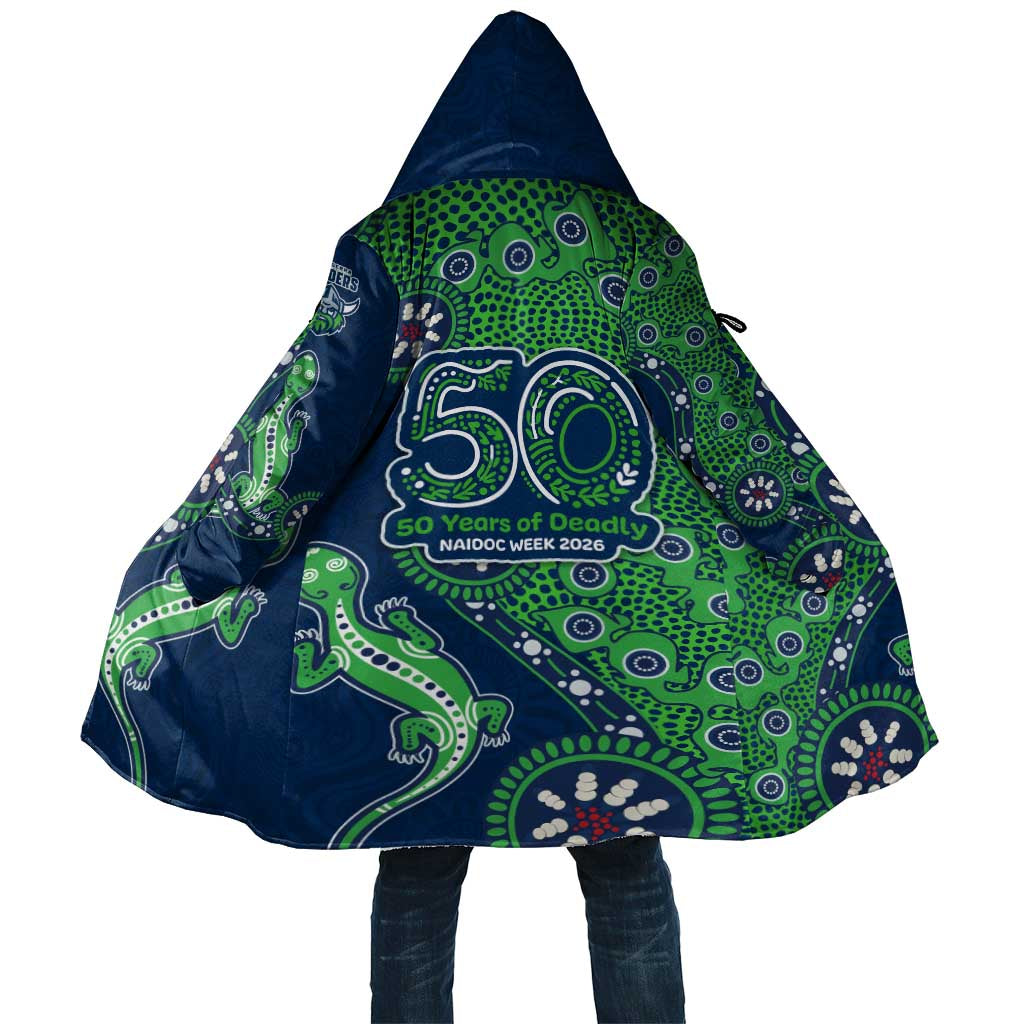 Canberra Raiders NAIDOC Week 2026 Cloak Aboriginal Lizard Dot Painting - 50 Years of Deadly