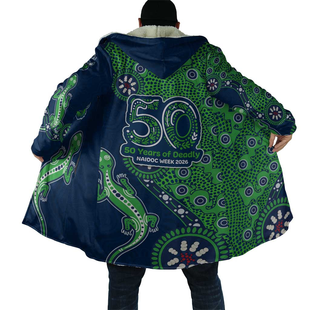 Canberra Raiders NAIDOC Week 2026 Cloak Aboriginal Lizard Dot Painting - 50 Years of Deadly