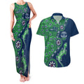 Canberra Raiders NAIDOC Week 2026 Couples Matching Tank Maxi Dress and Hawaiian Shirt Aboriginal Lizard Dot Painting - 50 Years of Deadly