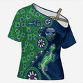 Canberra Raiders NAIDOC Week 2026 Cross Shoulder Shirt Aboriginal Lizard Dot Painting - 50 Years of Deadly