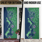 Canberra Raiders NAIDOC Week 2026 Door Cover Aboriginal Lizard Dot Painting - 50 Years of Deadly