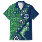 Canberra Raiders NAIDOC Week 2026 Family Matching Off Shoulder Maxi Dress and Hawaiian Shirt Aboriginal Lizard Dot Painting - 50 Years of Deadly