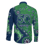 Canberra Raiders NAIDOC Week 2026 Family Matching Puletasi and Hawaiian Shirt Aboriginal Lizard Dot Painting - 50 Years of Deadly