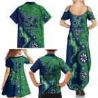 Canberra Raiders NAIDOC Week 2026 Family Matching Summer Maxi Dress and Hawaiian Shirt Aboriginal Lizard Dot Painting - 50 Years of Deadly