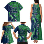 Canberra Raiders NAIDOC Week 2026 Family Matching Tank Maxi Dress and Hawaiian Shirt Aboriginal Lizard Dot Painting - 50 Years of Deadly