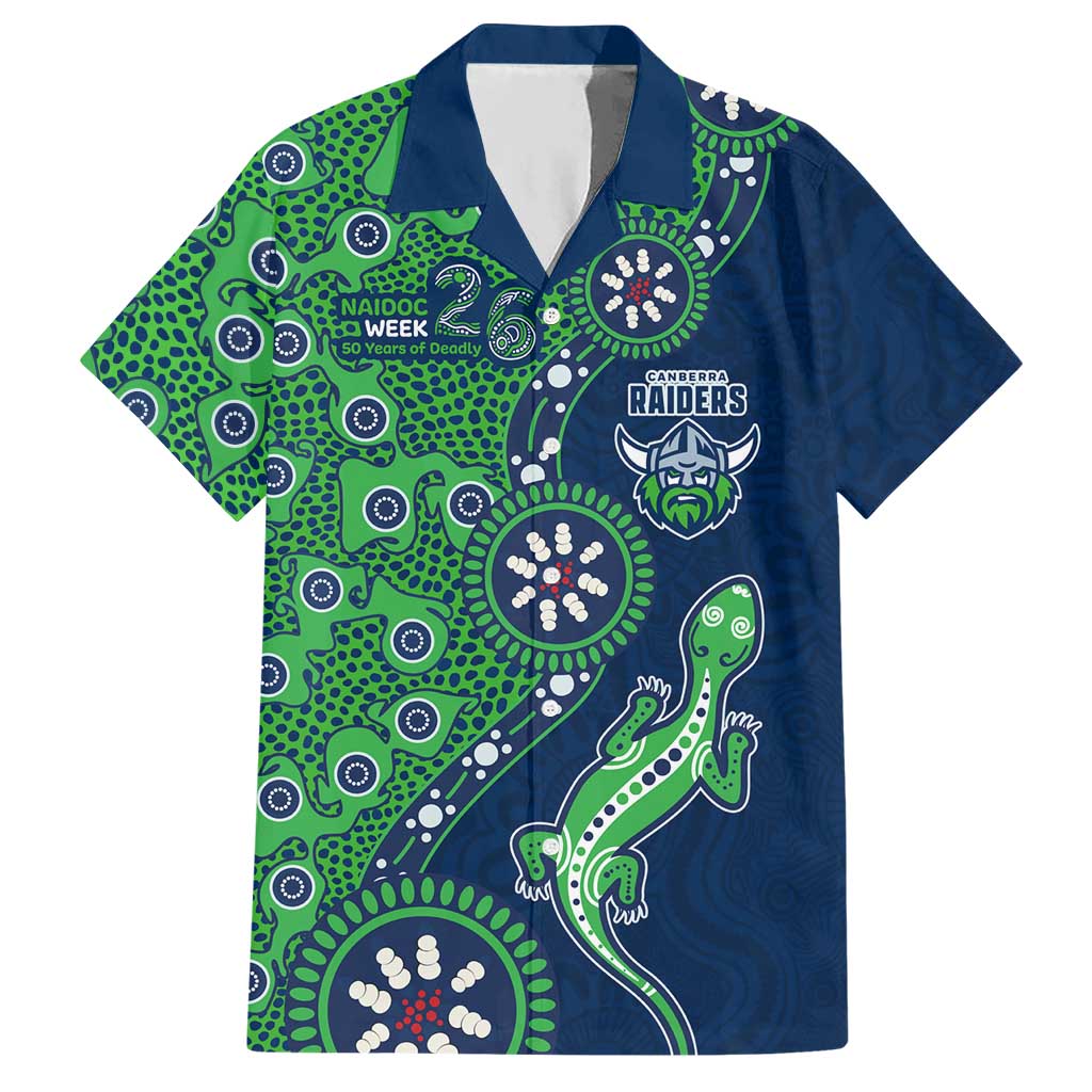 Canberra Raiders NAIDOC Week 2026 Hawaiian Shirt Aboriginal Lizard Dot Painting - 50 Years of Deadly