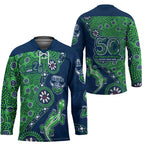 Canberra Raiders NAIDOC Week 2026 Hockey Jersey Aboriginal Lizard Dot Painting - 50 Years of Deadly