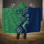 Canberra Raiders NAIDOC Week 2026 Hooded Blanket Aboriginal Lizard Dot Painting - 50 Years of Deadly