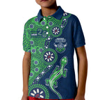 Canberra Raiders NAIDOC Week 2026 Kid Polo Shirt Aboriginal Lizard Dot Painting - 50 Years of Deadly