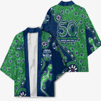 Canberra Raiders NAIDOC Week 2026 Kimono Aboriginal Lizard Dot Painting - 50 Years of Deadly