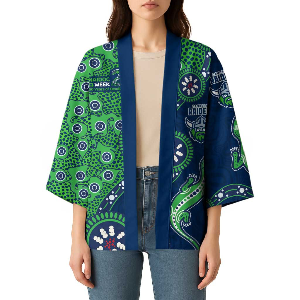 Canberra Raiders NAIDOC Week 2026 Kimono Aboriginal Lizard Dot Painting - 50 Years of Deadly
