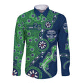 Canberra Raiders NAIDOC Week 2026 Long Sleeve Button Shirt Aboriginal Lizard Dot Painting - 50 Years of Deadly