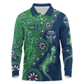 Canberra Raiders NAIDOC Week 2026 Long Sleeve Polo Shirt Aboriginal Lizard Dot Painting - 50 Years of Deadly