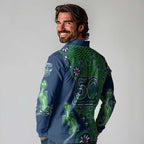 Canberra Raiders NAIDOC Week 2026 Long Sleeve Polo Shirt Aboriginal Lizard Dot Painting - 50 Years of Deadly