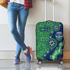 Canberra Raiders NAIDOC Week 2026 Luggage Cover Aboriginal Lizard Dot Painting - 50 Years of Deadly