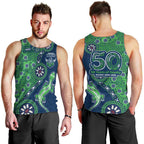Canberra Raiders NAIDOC Week 2026 Men Tank Top Aboriginal Lizard Dot Painting - 50 Years of Deadly