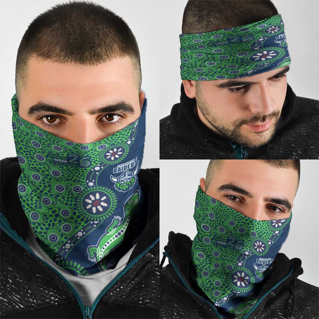 Canberra Raiders NAIDOC Week 2026 Neck Gaiter Aboriginal Lizard Dot Painting - 50 Years of Deadly