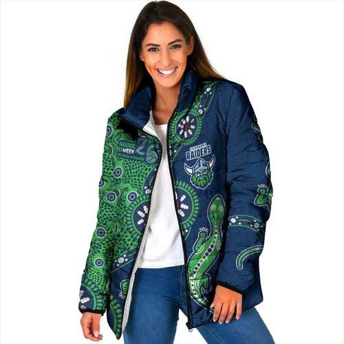 Canberra Raiders NAIDOC Week 2026 Padded Jacket Aboriginal Lizard Dot Painting - 50 Years of Deadly