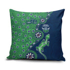 Canberra Raiders NAIDOC Week 2026 Pillow Cover Aboriginal Lizard Dot Painting - 50 Years of Deadly