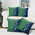 Canberra Raiders NAIDOC Week 2026 Pillow Cover Aboriginal Lizard Dot Painting - 50 Years of Deadly