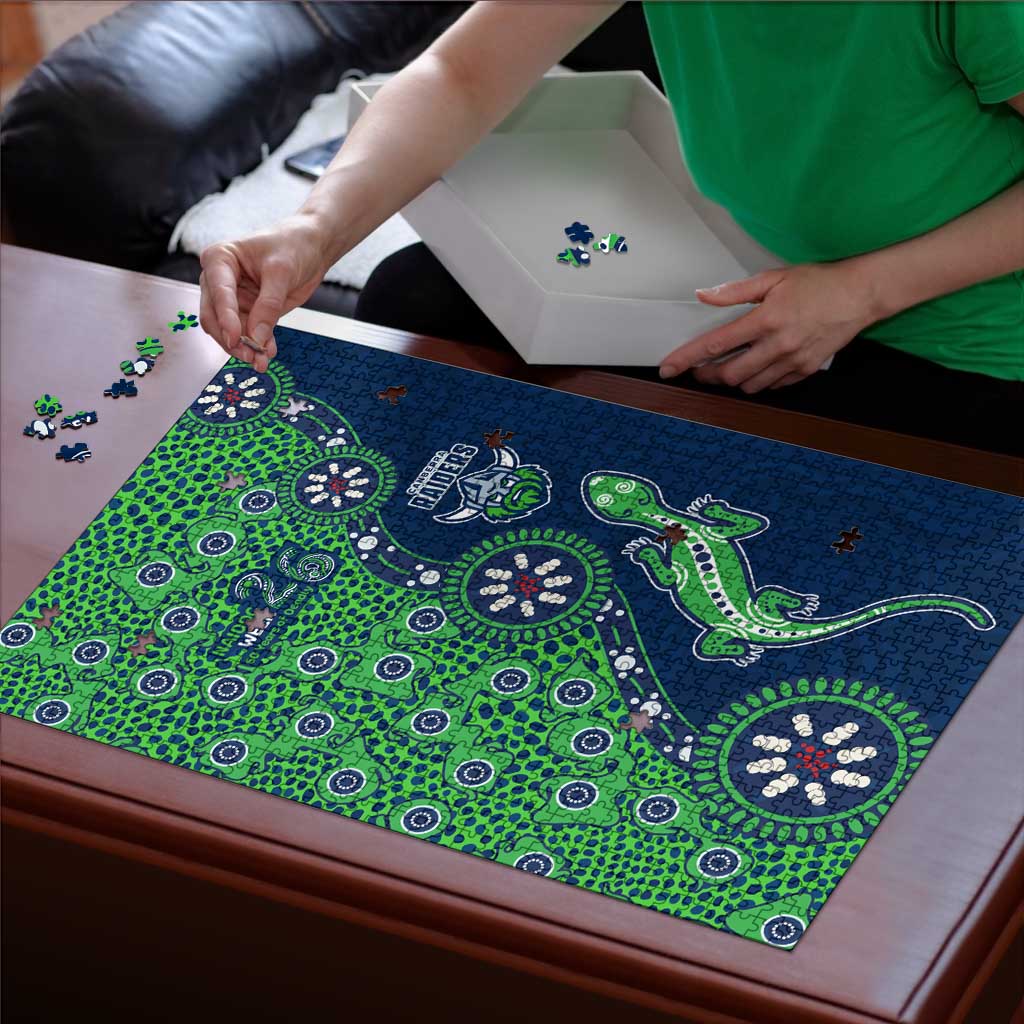 Canberra Raiders NAIDOC Week 2026 Puzzle Aboriginal Lizard Dot Painting - 50 Years of Deadly