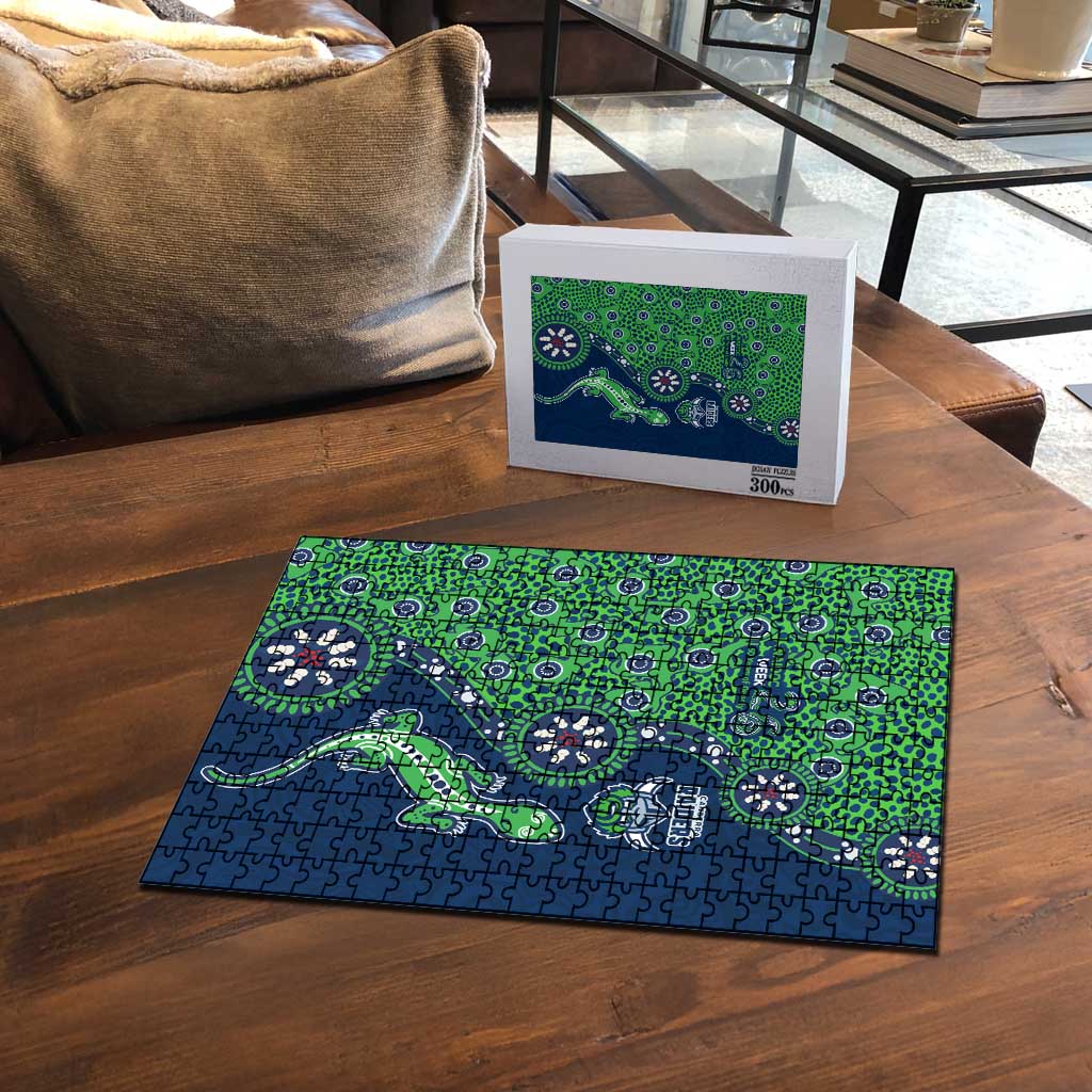 Canberra Raiders NAIDOC Week 2026 Puzzle Aboriginal Lizard Dot Painting - 50 Years of Deadly