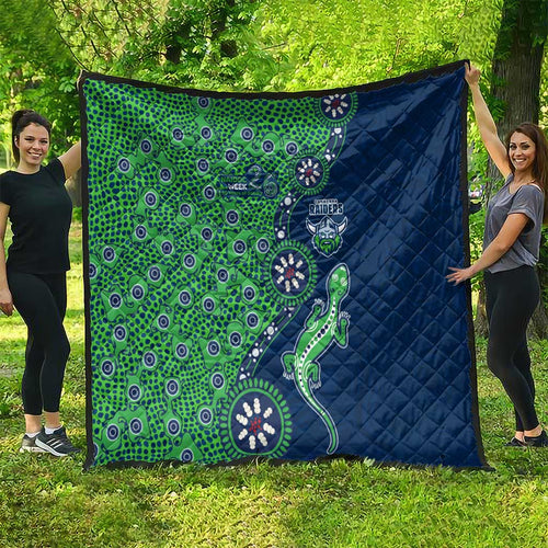 Canberra Raiders NAIDOC Week 2026 Quilt Aboriginal Lizard Dot Painting - 50 Years of Deadly