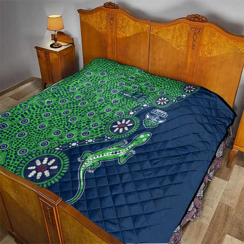 Canberra Raiders NAIDOC Week 2026 Quilt Aboriginal Lizard Dot Painting - 50 Years of Deadly