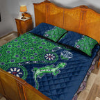 Canberra Raiders NAIDOC Week 2026 Quilt Bed Set Aboriginal Lizard Dot Painting - 50 Years of Deadly