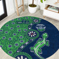 Canberra Raiders NAIDOC Week 2026 Round Carpet Aboriginal Lizard Dot Painting - 50 Years of Deadly