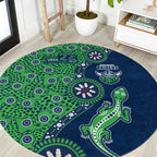 Canberra Raiders NAIDOC Week 2026 Round Carpet Aboriginal Lizard Dot Painting - 50 Years of Deadly
