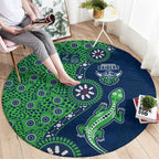 Canberra Raiders NAIDOC Week 2026 Round Carpet Aboriginal Lizard Dot Painting - 50 Years of Deadly